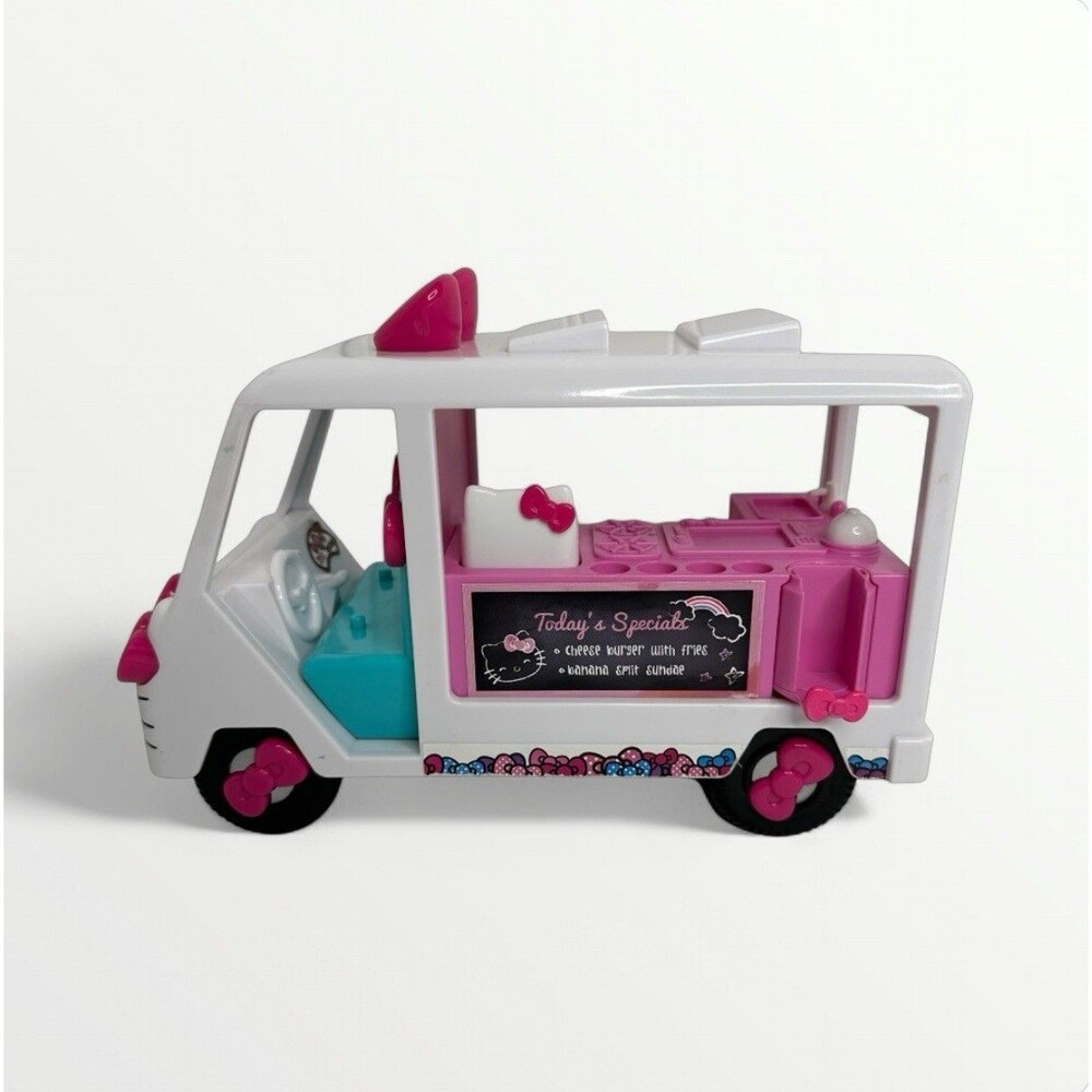 Hello Kitty Food Truck Cafe Jada Toys White Wheels Move No‎ Figures Accessories